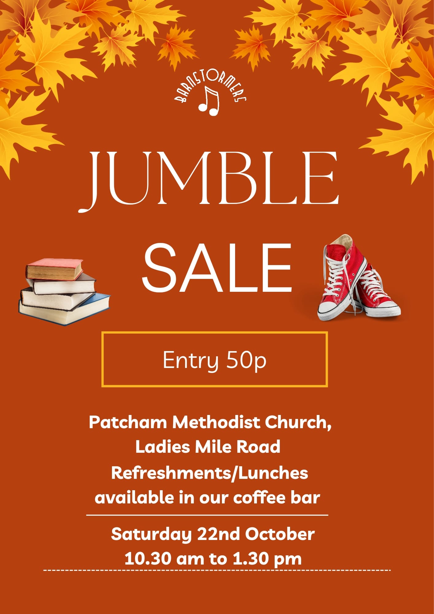 Jumble Sale Poster - details in the text above.